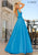 Clarisse - 8194 Sleeveless V Neck A-Line Gown with Beaded Belt Prom Dresses