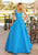 Clarisse - 8194 Sleeveless V Neck A-Line Gown with Beaded Belt Prom Dresses