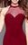 Clarisse Illusion High Halter Sheath Dress - 1 pc Marsala In Size 2 Available CCSALE 2 / Marsala