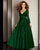 Clarisse - M6205 Long Sleeve Illusion Lace Gown Special Occasion Dress 10 / Hunter Green