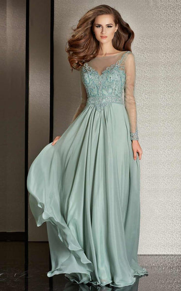 green emerald velvet dress Black Prom Dresses V-Neck Puffy Sleeves A-Line Evening Gown for Wedding main image 1