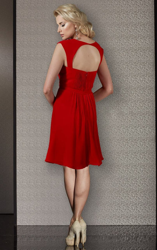 Clarisse - M6261 Ruched Sweetheart Flare Dress
