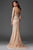 Clarisse - M6427 Mesh Sleeved Embroidered Long Gown Special Occasion Dress
