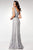 Clarisse - M6501 Adorned Lace Applique Long Sheath Gown Special Occasion Dress