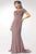 Clarisse - M6532 Illusion Neckline Gleaming Embellished Gown Special Occasion Dress 6 / Mink