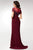 Clarisse - M6532 Illusion Neckline Gleaming Embellished Gown Special Occasion Dress 6 / Wine