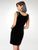 Clarisse - M6576 Crystal Beaded Velvet Sheath Dress Special Occasion Dress 6 / Black