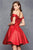 Clarisse - S3442 Off Shoulder Lace-Up Back A Line Cocktail Dress - 1 pc Red in Size 2 and 1 pc White in Size 10 Available CCSALE