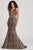 Colette for Mon Cheri - CL12010 Sleeveless V-Neck Mermaid Dress Prom Dresses 0 / Blk/Gold