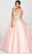 Colette For Mon Cheri CL12205 - Beaded Glitter Tulle Ball Gown Prom Dresses 00 / Vintage Rose