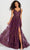 Colette For Mon Cheri CL12215 - Glitter Tulle A-line Gown Prom Dresses 00 / Plum
