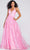 Colette For Mon Cheri CL12223 - V-Neck Prom Ballgown Prom Dresses 00 / Bubblegum Pink
