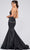 Colette For Mon Cheri CL12230 - V-Neck Long Prom Gown Prom Dresses 00 / Black