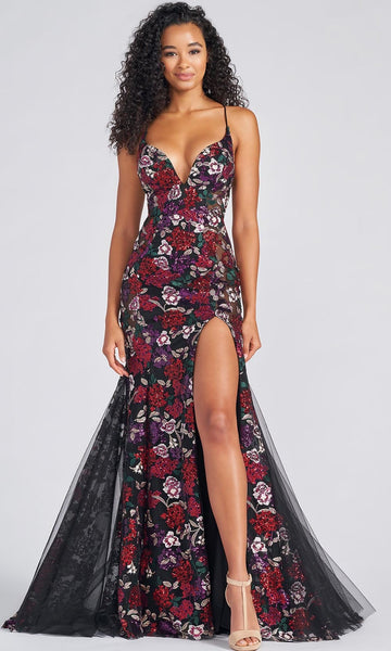 open lace back dress Sparkly Halter High Slit Backless Long Prom Dresses