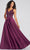 Colette For Mon Cheri CL12271 - Sequin Lace Applique Bodice A-Line Gown Prom Dresses 00 / Plum