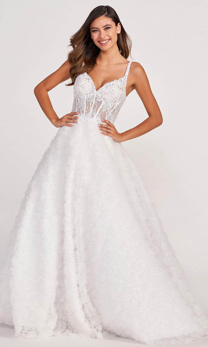 Colette for Mon Cheri CL2000 - Sleeveless Corset Ballgown Ball Gowns 00 / Diamond White