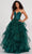 Colette for Mon Cheri CL2006 - Strapless Ruffled Skirt Evening Gown Ball Gowns 00 / Spruce