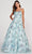 Colette for Mon Cheri CL2011 - Sequin Tulle A-Line Prom Gown Prom Dresses 00 / Light Aqua