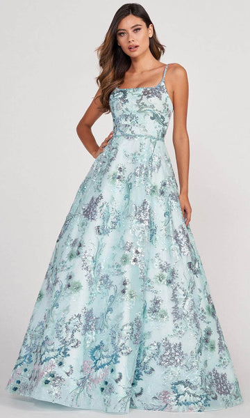 prom dresses 2011 Colette for Mon Cheri CL2011 - Sequin Tulle A-Line Prom Gown 00 / Light Aqua