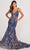 Colette for Mon Cheri CL2021 - Sleeveless Embroidered Evening Gown Evening Dresses 00 / Navy/Gold