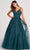 Colette for Mon Cheri CL2026 - Sleeveless Lace-Applique Ballgown Ball Gowns 00 / Spruce