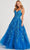 Colette for Mon Cheri CL2026 - Sleeveless Lace-Applique Ballgown Ball Gowns 00 / Turquoise