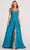 Colette for Mon Cheri CL2028 - Glittering Lace Applique Evening Gown Evening Dresses 00 / Jade