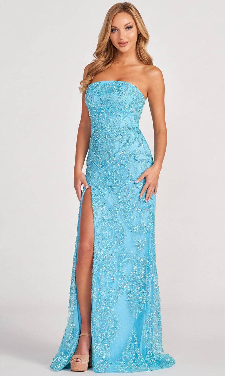 Polo Collar Dress in Turquoise Florettes