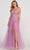 Colette for Mon Cheri CL2074 - Appliqued V-Neck Evening Dress Prom Dresses 00 / Orchid