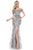 Colors Couture - J131 Off-Shoulder Embellished Trumpet Dress Evening Dresses 0 / Silver