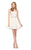 Colors Dress 1512 Strapless Layered Lace Cocktail Dress CCSALE 0 / Off White
