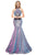 Colors Dress - 2287 Shiny Crossed Neckline Trumpet Dress Evening Dresses 0 / Lilac