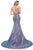 Colors Dress - 2287 Shiny Crossed Neckline Trumpet Dress Evening Dresses