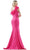 Colors Dress - 2405 Feathered One Shoulder Crepe Mermaid Dress Evening Dresses