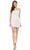Colors Dress 2424 - Lace Up Back Mesh Cocktail Dress Special Occasion Dress 0 / Off White