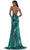 Colors Dress - 2635 V-Neck Metallic Jersey Gown Prom Dresses