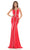 Colors Dress - 2696 Jewel Trimmed V-Neck Gown Prom Dresses 0 / Red
