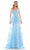 Colors Dress - 2726 Embroidered V-Neck A-Line Dress Prom Dresses 2 / Blue