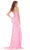 Colors Dress - 2739 Deep V-Neck Ruffled Long Gown Prom Dresses