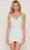 Colors Dress 2780 - V-Neck Sequin Cocktail Dress Special Occasion Dress 0 / White