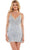 Colors Dress 2782 - Fringed Skirt Cocktail Dress Special Occasion Dress 0 / Light Blue