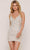 Colors Dress 2782 - Fringed Skirt Cocktail Dress Special Occasion Dress 0 / Off White