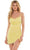 Colors Dress 2785 - V-Neck Rhinestone-Ornate Cocktail Dress Special Occasion Dress 0 / Yellow