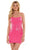 Colors Dress 2794 - Scoop Neck Sequin Cocktail Dress Special Occasion Dress 0 / Hot Pink