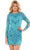 Colors Dress 2808 - Beaded Long Sleeve Cocktail Dress Special Occasion Dress 0 / Dusty Blue