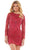 Colors Dress 2808 - Beaded Long Sleeve Cocktail Dress Special Occasion Dress 0 / Red