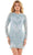 Colors Dress 2808 - Beaded Long Sleeve Cocktail Dress Special Occasion Dress 0 / Turquoise