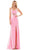 Colors Dress 2829 - Scoop Cut-Glass Accent Prom Gown Prom Dresses 0 / Pink