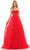 Colors Dress 2898 - Strapless A-line Tulle Glittery Gown Prom Dresses 00 / Red