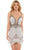 Colors Dress 2901 - Beaded Tassels Skirt Cocktail Dress Special Occasion Dress 0 / Grey